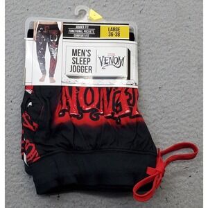 Marvel Venom Sleep Jogger Pajama Pant Men L Multi Comfort Fit Functional Pockets